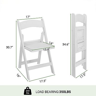 4-Pack Folding Chairs with Padded Seat for Indoor, Outdoor Events
