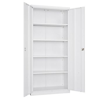 VEVOR Metal Storage Cabinet, 68.9 in Lockable Steel Garage Cabinet with 4 Adjustable Shelves,5 tier