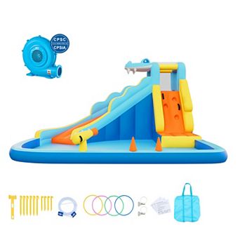 VEVOR Inflatable Bounce House, 11.6 x 13.1 x 7.7 ft Inflatable Bounce House Water Slide