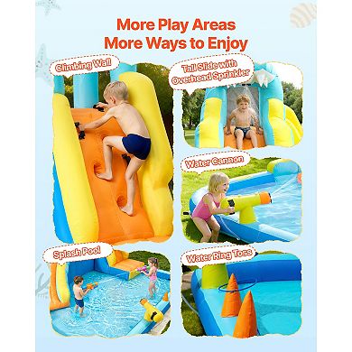 VEVOR Inflatable Bounce House, 11.6 x 13.1 x 7.7 ft Inflatable Bounce House Water Slide