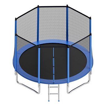 VEVOR Outdoor Trampoline, 12FT Round Recreational Trampoline with Enclosure Net, ASTM Approved