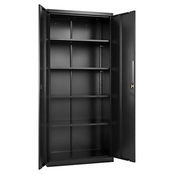VEVOR Metal Storage Cabinet, 68.9 in Lockable Steel Garage Cabinet with 4 Adjustable Shelves,5 tier