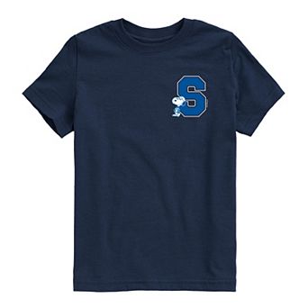 Boys 8-20 Peanuts Snoopy Collegiate Letter Graphic Tee