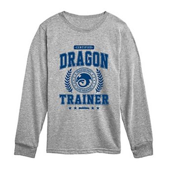 Boys 8-20 How To Train Your Dragon Certified Dragon Trainer Long Sleeve Graphic Tee