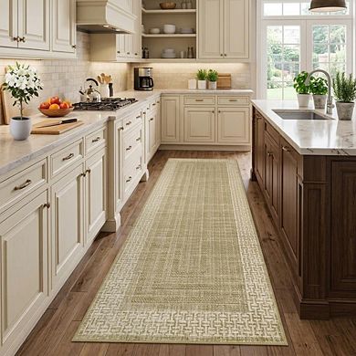 GlowSol Machine Washable Area Rug Stain Resistant Non Slip Modern Mat for Bedroom Kitchen Entryway