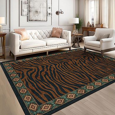 Modern Low-Pile Area Rugs Stain Slip Resistant for Living Room