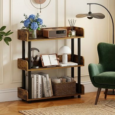 3-Tier Industrial Bookshelf with Guardrails & Anti-Tip Kit