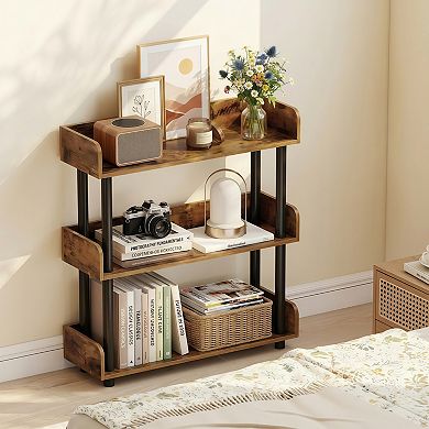 3-Tier Industrial Bookshelf with Guardrails & Anti-Tip Kit