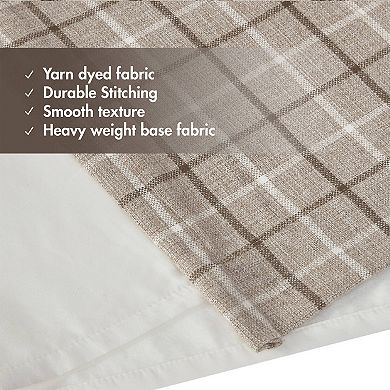 Madison Park Salford Plaid Thermal Insulated Single Window Curtain Panel