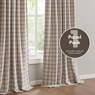 Madison Park Salford Plaid Thermal Insulated Single Window Curtain Panel