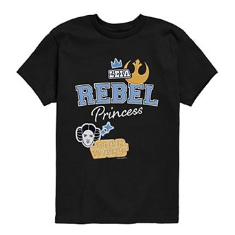 Boys 8-20 Star Wars Princess Leia Rebel Patches Graphic Tee