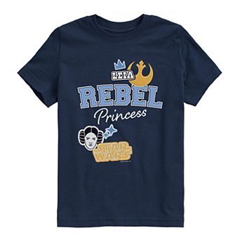 Boys 8-20 Star Wars Princess Leia Rebel Patches Graphic Tee