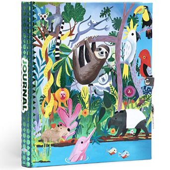 eeboo 176 Page Foiled Locking Rainforest Themed Journal