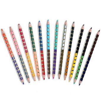 eeboo 12 pc Metallic & Fluorescent Double-Sided Colored Pencil Set