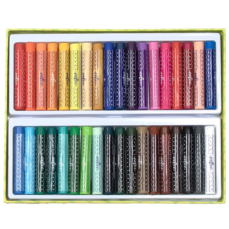 eeboo Oil Pastels 36-Count Blendable Soft Texture Artist-Quality Sticks