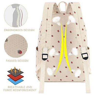 Corduroy Laptop School Bag
