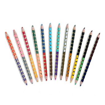 eeboo Mushroom Double-Sided Colored Pencils 12-Pack Set