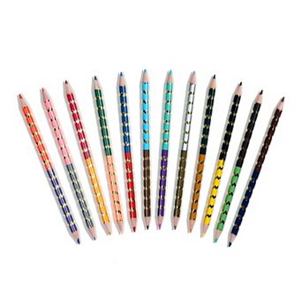 eeboo Shark Double-Sided Colored Pencils 12-Pack Set