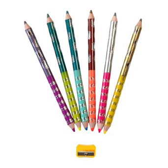 eeboo Sea Life Double-Sided Jumbo Colored Pencils 6-Pack Set
