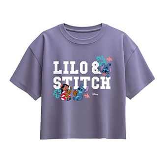 Girls 7-16 Disney's Lilo & Stitch Collegiate Boxy Tee