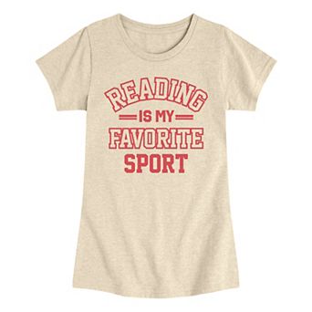 Girls 7-16 Reading Is My Favorite Sport Graphic Tee