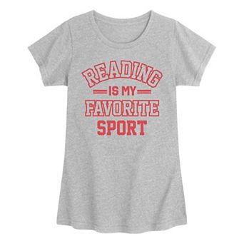 Girls 7-16 Reading Is My Favorite Sport Graphic Tee