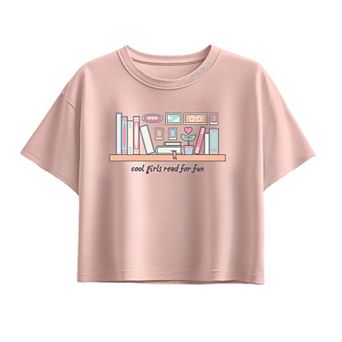 Girls 7-16 Cool Girls Read For Fun Boxy Tee