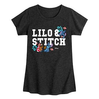 Girls 7-16 Disney's Lilo & Stitch Collegiate Short Sleeve T-Shirt