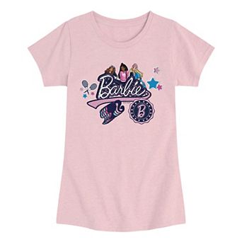 Girls 7-16 Barbie Collegiate Patches Short Sleeve T-Shirt