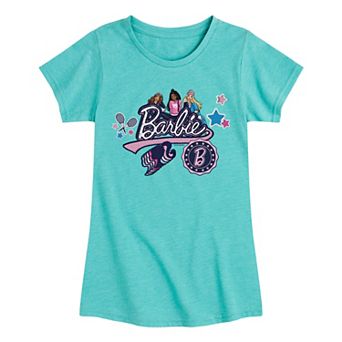 Girls 7-16 Barbie Collegiate Patches Short Sleeve T-Shirt