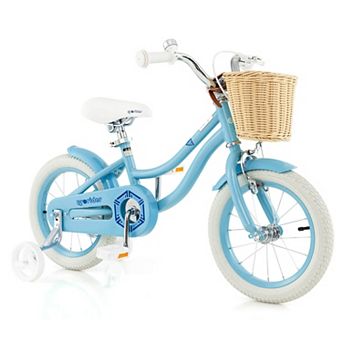 Costway Kid's Bike with Training Wheels Adjustable Handlebar Seat Handbrake