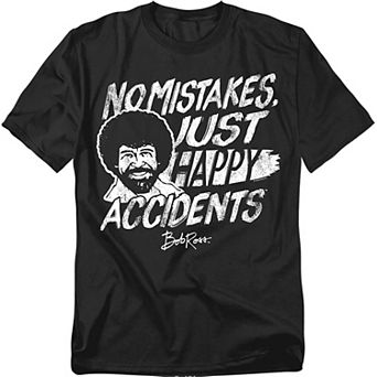 Big & Tall Bob Ross Happy Accidents Graphic Tee