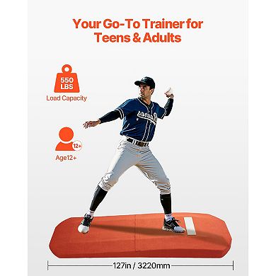 VEVOR Pitching Mound, Portable Baseball Game Mound, 127 in Indoor Outdoor Pitching Practice