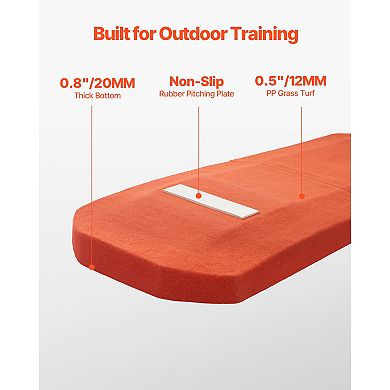 VEVOR Pitching Mound, Portable Baseball Game Mound, 127 in Indoor Outdoor Pitching Practice