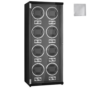 VEVOR Watch Winder, Watch Winder for 8 Men's and Women's Automatic Watches,with 8 Super Quiet Motors