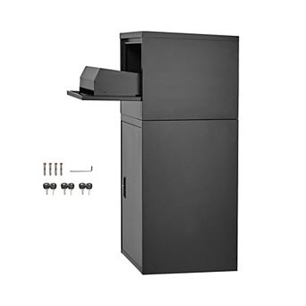 VEVOR Package Delivery Boxes for Outside, 38.6 in Mailbox for Parcel with Lock, Galvanized Steel