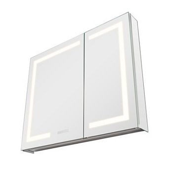 VEVOR Lighted Medicine Cabinet with Mirror, 36 x 30 in Recessed or Wall Mount