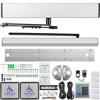 VEVOR Automatic Door Opener, 100-240V for Max.220lbs Doors, Disabilities with 2 Wireless Remotes
