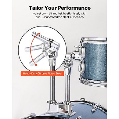 VEVOR Drum Set, 5-Piece 22 in Junior Drum Sets with Adjustable Throne, Cymbal, and Drumsticks