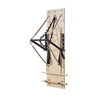 VEVOR Wall Mounted Pilates Reformer Machine, Maple Wood Pilates Springboard,with Resistance Springs