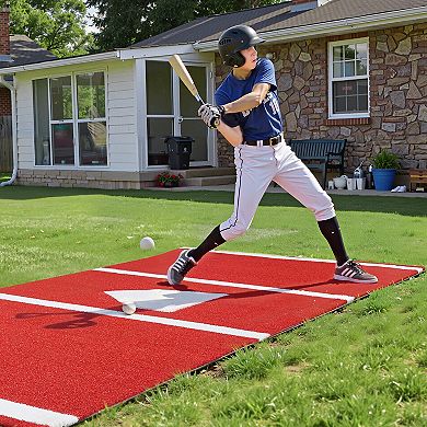 VEVOR Baseball Hitting Mat,12x6 ft Batting Cage Mat,Batters Box Turf Mats,Softball Batting Equipment