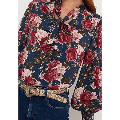 Joe Browns Women's Plus Size Tie Neck Blouse