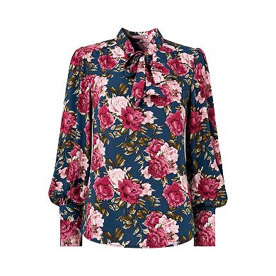 Joe Browns Women's Plus Size Tie Neck Blouse