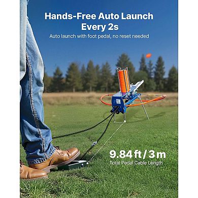 VEVOR Clay Target Thrower, Max 28 Clays Pigeon Thrower, 45+ Yards Automatic Skeet and Trap Launcher