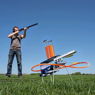 VEVOR Clay Target Thrower, Max 28 Clays Pigeon Thrower, 45+ Yards Automatic Skeet and Trap Launcher