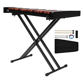 VEVOR Glockenspiel Xylophone,37 Notes, Wooden Professional Xylophone Percussion Instrument,4 Mallets