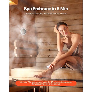 VEVOR Steam Generator, 7.5 kW Steam Shower System with Controller for Home Sauna Bath Spa