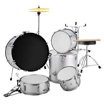 VEVOR Adult Drum Set, 5 pc 22 in Complete Full Size Drum Kit with Bass Toms Snare Floor Drum