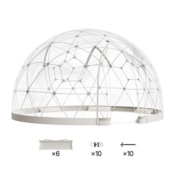 VEVOR Garden Dome Tent, 9.5 x 5.7 ft Outdoor Clear Bubble Tent for 2-4 Person, Weatherproof