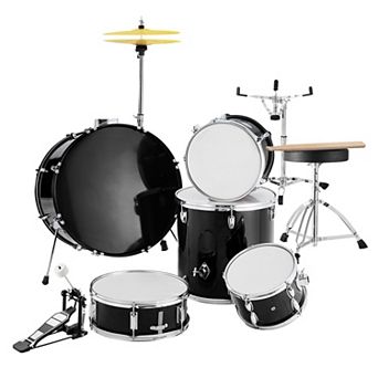 VEVOR Adult Drum Set, 5 pc 22 in Complete Full Size Drum Kit with Bass Toms Snare Floor Drum
